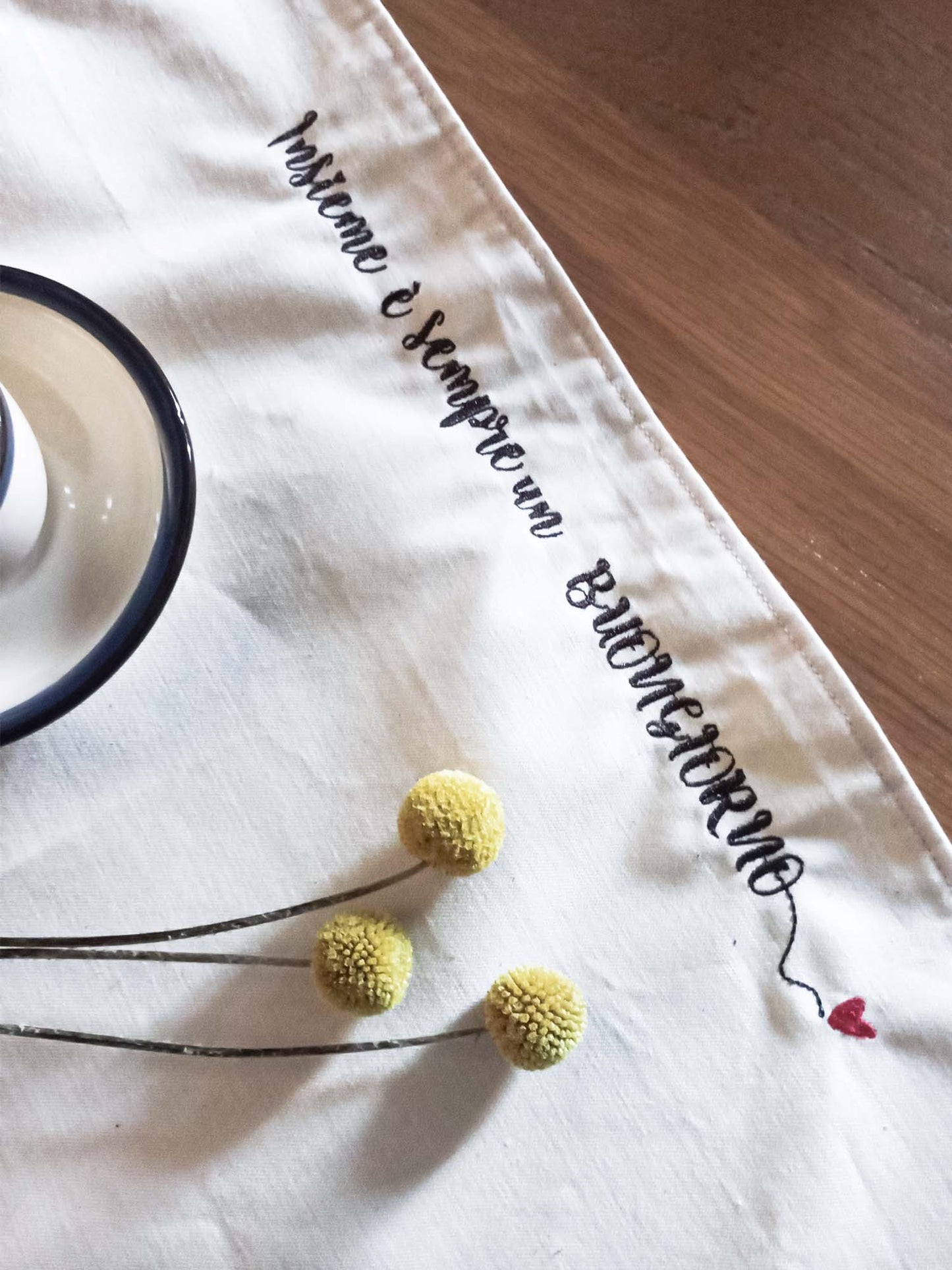 Tovaglietta colazione con frase personalizzabile
